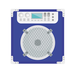 Sticker - speaker audio sound device icon vector illustration design