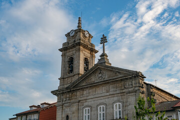 St Peter Sao Pedro Basilica church tower in Guimaraes, Portugal