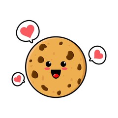 Canvas Print - cute cookies cartoon mascot character