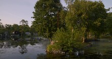 Panning Around Heckscher Park Pond In Huntington Long Island