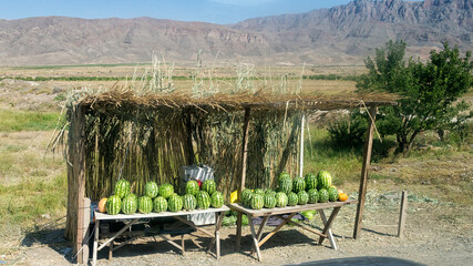 Sticker - Booth selling water melons, Vayots Dzor Province, Armenia