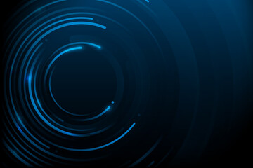 Leinwandbilder - Abstract circle lines and dots connect with Futuristic background. Data cyber internet technology connection