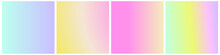 Set Of Vector Gentle Pastel Simple Trendy Gradients. 2021 Collection Of Modern Colors. Isolated Palette For Decoration, Web Design. Stretching Color, Background, Template, Blank. Pink, Beige, Blue