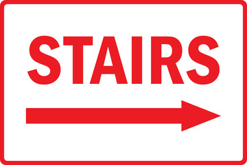 Poster - Stairs direction sign. Stairwell and Elevator Signs.