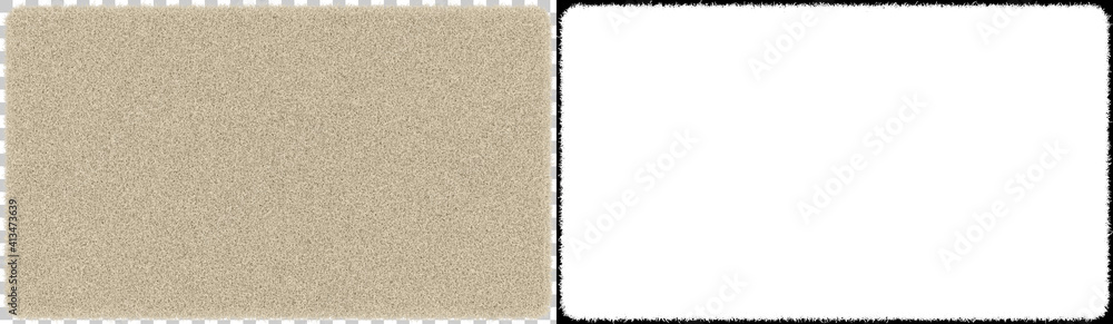 Rug top view isolated on background with mask. 3d rendering ...