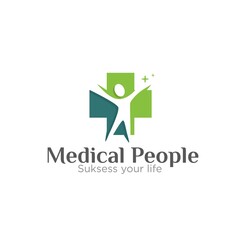 Sticker - health people logo designs simple modern for hospital and medical service