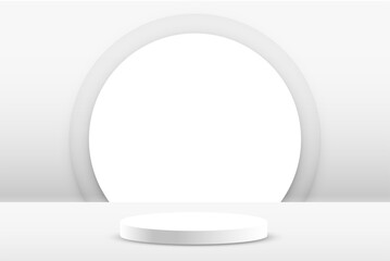 Wall Mural - white podium product display empty background design