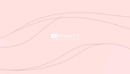 Wall Mural - Papercut abstract background with pink colour smooth gradient Vector illustration