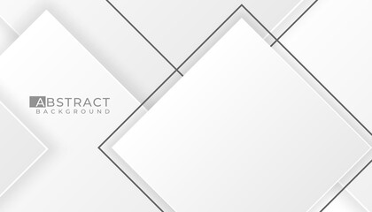 Wall Mural - Abstract background 3d With white grey smooth colour gradient, shape with shadow isolated white background vector illustration