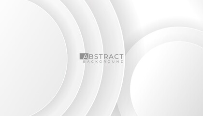 Wall Mural - Abstract background 3d With white grey smooth colour gradient, circle with shadow isolated white background vector illustration