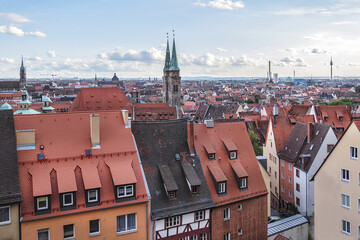 Nuremberg old town skyline. Nuremberg, Bavaria, Germany.