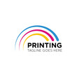 digital print logo and photo print icon vector illustration best logo design