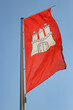Flag of the Free and Hanseatic City of Hamburg, Germany	