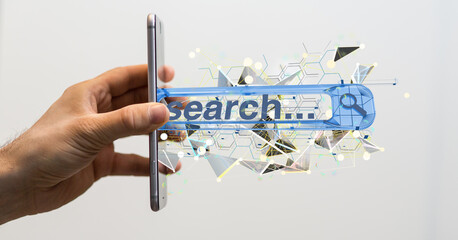 media develop interface web application in hand
