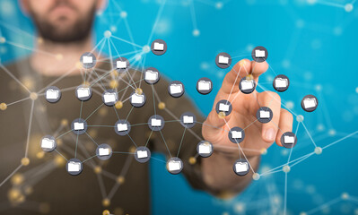 data network 3d digital info