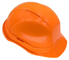 Orange helmet in a white background