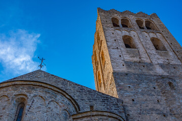 Wall Mural - Steeple of the Abbey of Saint-Martin-du-Canigou