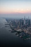 Fototapeta  - New York City Bay and Skyline from Water View