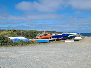 Wall Mural - Guernsey Channel Islands, Port Grat Boat Park