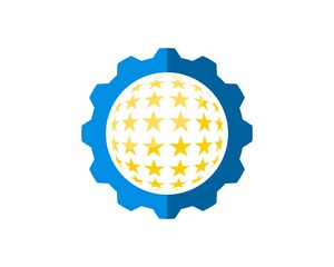Wall Mural - repair gear with circular star inside