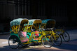 human-powered tricycle in Macau city