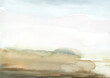 © Kunrus - Neutral Brown and Blue Sky watercolor landscape with blank space abstract background with paper textured hand drawn and painted