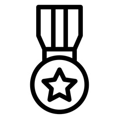 Wall Mural - 
A star medal icon in linear design
