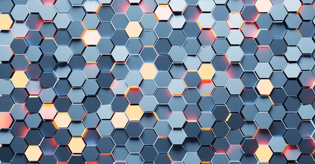hexagon pattern background. modern technology and network concept