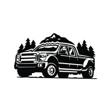  Adventure Car Logo Design. 4x4 Truck Vector Isolated