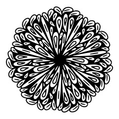  Round ornament in traditional Oriental pattern