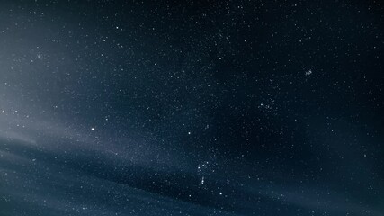 Wall Mural - beauty of dark sky in starry night with twinkle stars and milky way and high clouds motion in astron