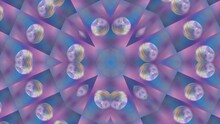 Abstract Blue Kaleidoscope Background With Geometric Pattern.