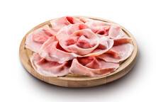 Chopping Board With Sliced Cooked Ham