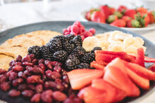 Close Up Of A Plate Of Fresh Fruit