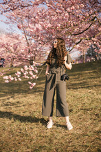 Portrait Of A Young Woman In Cherry Blossom