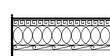 Classical Ornamental fence. Seamless pattern.