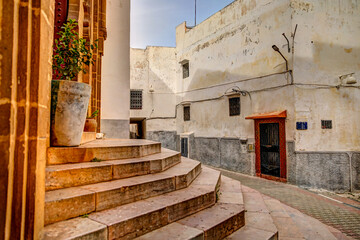 Sticker - Sale, Morocco - March 23, 2019: Architectural details of madrasah Abu al-Hasan koranic school in Sale, Morocco