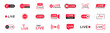 © TMvectorart - Live streaming icon set. Live broadcasting buttons and symbols. Set of online stream icons. Live stream logo. Social media. Vector illustration.