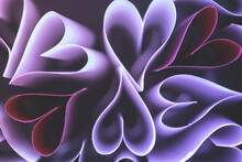 Abstract Purple Hearts Background