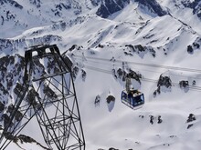 Cable Car To The Pic Du Midi Observatory, Pic Du Midi De Bigorre (Pic Du Midi) Mountain In French Pyrenees, France