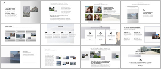 Wall Mural - bundle of editable business templates for digital app, web products. vector templates for website de