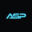 asp letter logo design 