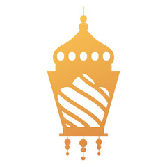 Sticker - arabian lantern classic decoration icon vector