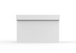 White blank rigid neck box with inner foxing for branding presentation and mock up, 3d illustration