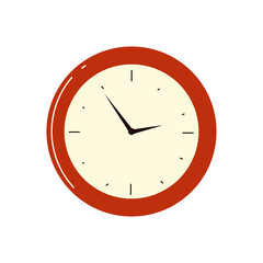 Sticker - round clock time icon isolated design