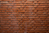Fototapeta  - ceglana ściana, z czerwonej palonej starej rustykalnej cegły
