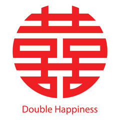 Chinese double happiness symbol