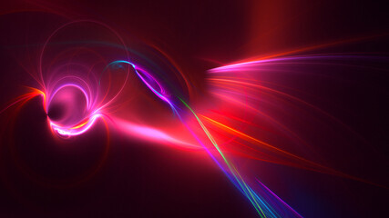  3D rendering abstract colorful fractal light background
