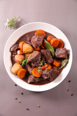 Wall Mural - bourguignon beef- french traditional gastronomy