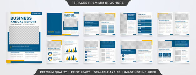 a4 brochure template design with minimalist style and modern concept use for business catalog and annual report